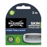 Wilkinson Hydro Trim amp; Shave Razor and Styling Blades, 3 pieces