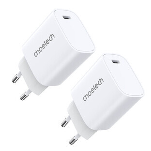 Choetech oplader set Q5004 20W PD iPhone 12/13 wit (2st)