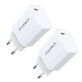 Choetech oplader set Q5004 20W PD iPhone 12/13 wit (2st)