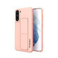Wozinsky Kickstand Case Custodia in silicone con supporto Samsung Galaxy S21+ 5G rosa