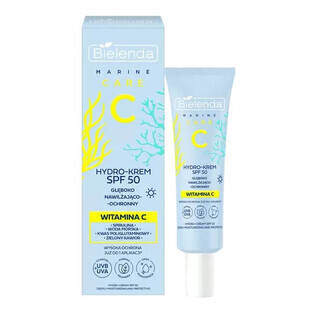 Bielenda C Marine Care Hydro-cream SPF50 profondément hydratant et protecteur, 40 ml