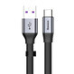 Baseus Einfaches Flachkabel USB / USB Typ C SuperCharge 5A 40W Schnellladung 3.0 QC 3.0 23cm grau (CATMBJ-BG1)