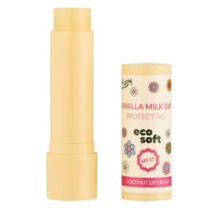 Ecosoft Lippy Day Crema labbra al latte di cocco e vaniglia, 4,8 g