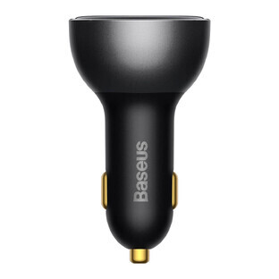 Baseus Digital Display Chargeur de voiture USB-A / USB-C PD 140W - noir + câble USB-C / USB-C 240W 1m
