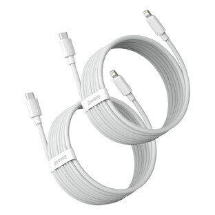 Baseus Simple Wisdom Lightning / USB-C 20W Kabel 1,5 m 2 Stk. - weiß