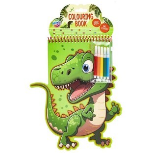 Kleurboek in de vorm van een dier. Dinosaurus