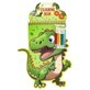 Kleurboek in de vorm van een dier. Dinosaurus