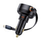 Baseus Enjoyment Pro USB-C (feminin) / Lightning (masculin) 60W încărcător auto - negru