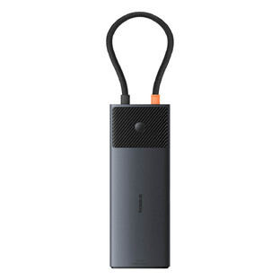 Baseus Metal Gleam Series II USB-A/USB-C PD/HDMI/DP/RJ45/SD/TF 11-in-1 USB HUB - black