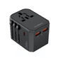 Choetech PD6041 USB-C USB-A PD 30W încărcător de călătorie cu 4 prize SUA UE UK AU - negru
