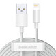 Baseus 2x USB - Lightning snellaad Power Delivery kabel 1,5 m wit (TZCALZJ-02)