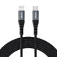 Choetech IP0039 USB-C / Lightning MFi kabel 480Mb/s 3A 1,2m - zwart