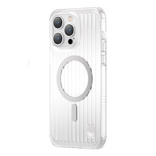 Kingxbar PQY Go Out Series magnetic iPhone 14 Plus MagSafe silver case