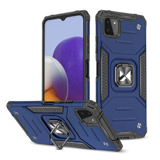 Wozinsky Ring Armor caz hibrid blindat capac + suport magnetic Samsung Galaxy A22 4G albastru Wozinsky Ring Armor caz hibrid blindat capac + suport magnetic Samsung Galaxy A22 4G albastru