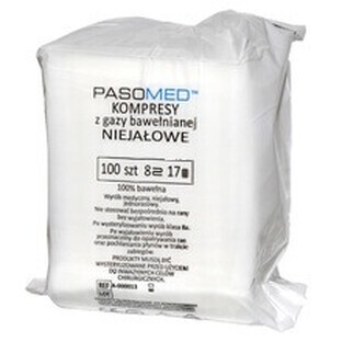 Compresses non stériles Pasomed 17 fils 8 couches 5x5cm 1 paquet (100 pièces)