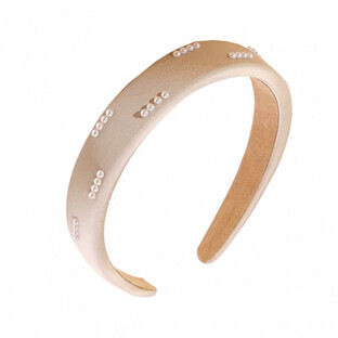 Ecarla Hairband with Pearls Cream.
