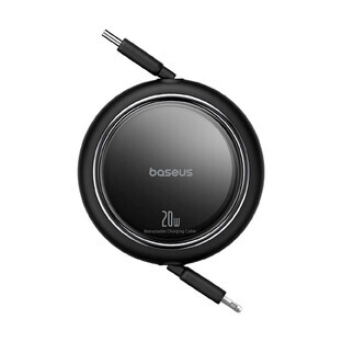 Baseus Free2Pull intrekbare USB-C / Lightning 20W kabel 1m - zwart