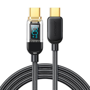 Joyroom A4 USB-C / USB-C 100W 1.2m Kabel mit Display - schwarz
