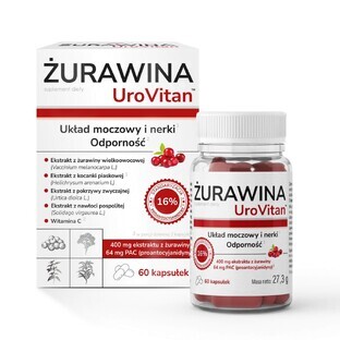 Home Eerste Hulp Kit Cranberry UroVitan, 60 capsules