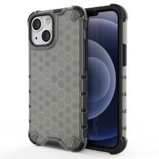 Custodia blindata a nido d'ape con cornice in gel per iPhone 13 mini nero