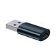 Baseus Ingenuity Series Mini adaptor USB 3.1 OTG la USB tip C albastru (ZJJQ000103)