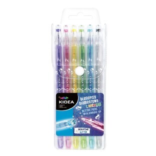 Penne diamantate Kidea con glitter 6 colori