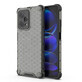 Honingraat hoesje voor Xiaomi Redmi Note 12 Pro+ gepantserd hybride hoesje zwart