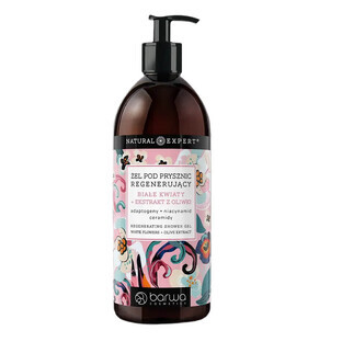 Barwa Duschgel Weiße Blumen + Olivenextrakt, 480 ml