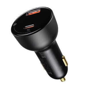 Baseus Superme snelle USB / USB Type C autolader 100W PPS Quick Charge Power Delivery zwart (CCZX-01) Baseus Superme snelle USB / USB Type C autolader 100W PPS Quick Charge Power Delivery zwart (CCZX-01)