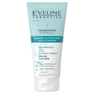 Eveline Cosmetics Gel Limpiador Facial Peeling Fórmula Concentrada, 150 ml