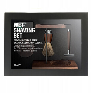 Zew For Men Nassrasur-Set Rasiermesser + Pinsel + Schale + Ständer + Seife 85ml