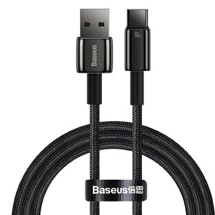 Baseus Tungsten Gold USB-A - USB-C 480Mb/s 100W cavo 1m nero (CAWJ000001)