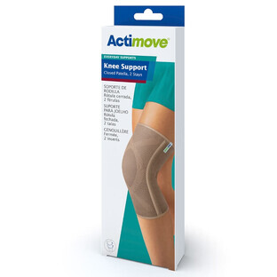 Actimove Ginocchiera Chiusa Patella 2 Stabilizzatori tutore di stabilizzazione del ginocchio beige L