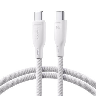 Joyroom Multi-Color Series S-A34 USB-C / USB-C PD 60W cable 1m - white