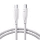 Joyroom Multi-Color Series S-A34 USB-C / USB-C PD 60W cable 1m - white