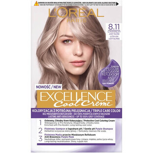 L Oreal Paris Excellence Cool Creme Dye 8.11 Ultra Wit Licht Blond