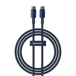 Baseus Tungsten Gold USB-C / USB-C 100W cable 1m - navy blue