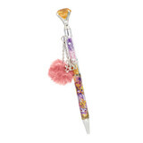 Orelia Nebulous Stars pink crystal and charms ballpoint pen