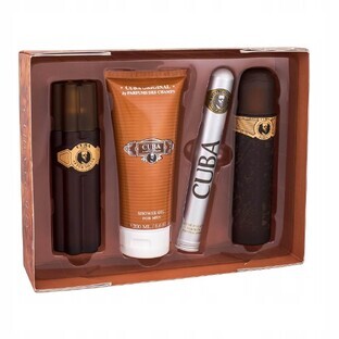 Cuba Original Cuba Gold Set Eau de Toilette 100ml + Eau de Toilette 35ml + Duschgel 200ml + Aftershave 100ml