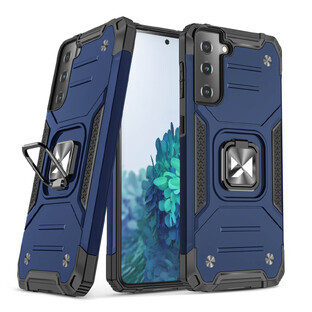 Wozinsky Ring Armor funda híbrida blindada + soporte magnético Samsung Galaxy S22+ (S22 Plus) azul