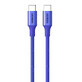 Câble Ugreen US316 15309 USB-C / USB-C PD 100W 1m - bleu