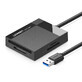 Ugreen CR125 30231 SD / micro SD / CF / MS memory card reader with USB 3.0 1m cable - black