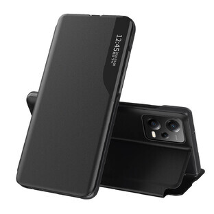 Eco Leather View Case pour Xiaomi Redmi Note 12 Pro+ avec flip cover stand noir