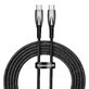 Baseus Glimmer Series Cavo di ricarica rapida USB-C 480Mb/s PD 100W 2m nero