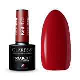 Claresa Soak Off Barniz Híbrido UV/LED Rojo 420, 5 g