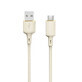 Dudao L7SM USB-A - micro USB 5A 1m cable - beige
