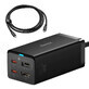 GaN5 Baseus CCGP110201 Caricatore HUB HDMI 2x USB-C / USB-A / HDMI 4K 30Hz 1,5m - nero + cavo USB-C - USB-C 100W 1m