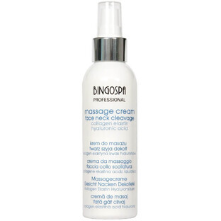 BingoSpa Crème de massage pour le visage et le cou au collagène et à l'élastine, 150 g