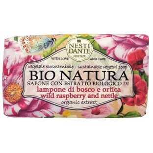 Nesti Dante Bio Natura Sapone da toilette al lampone selvatico e all'ortica, 250 g