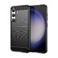 Carcasă Carbon Carcasă pentru Samsung Galaxy S24 carcasă flexibilă din silicon carbon - negru